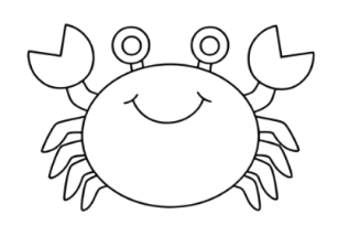 Coloring elements crab