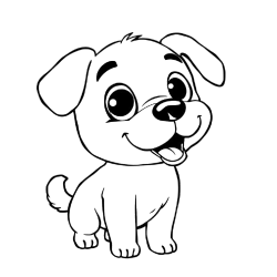 Coloring element dog