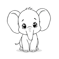 Coloring element elephant