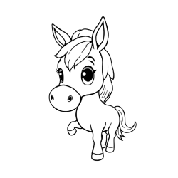 Coloring element horse