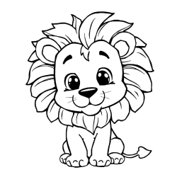 Coloring element lion