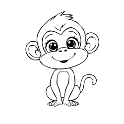 Coloring element monkey