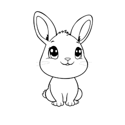 Coloring element rabbit