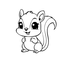 Coloring element squirrel